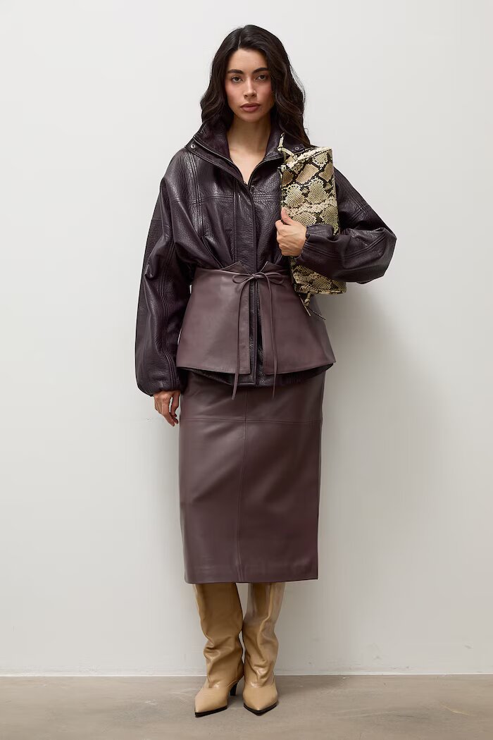 Answear.LAB пола от кожа виолетова