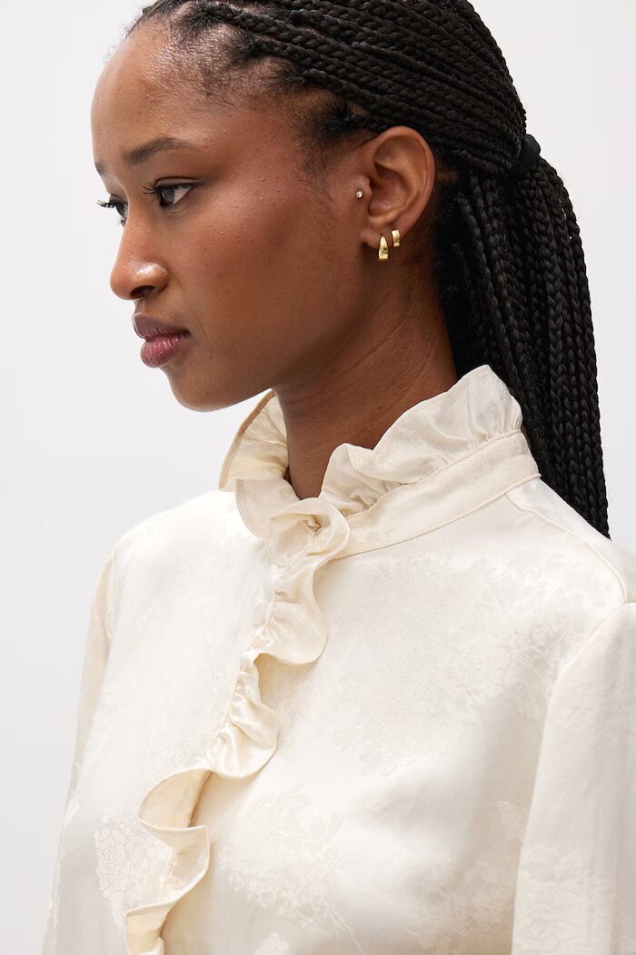 Answear.LAB риза дамска с вискоза бежова