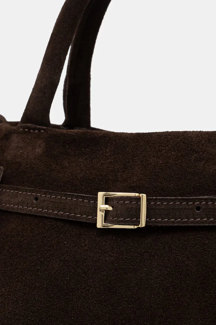 Answear.LAB Велурена чанта в кафяво