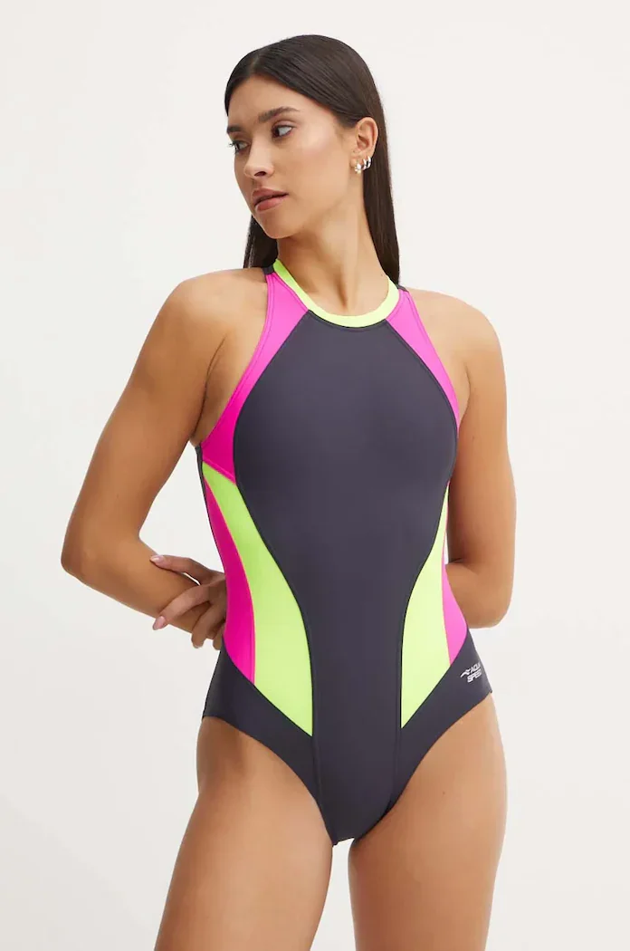 Aqua Speed Цял бански Nina в черно с меки чашки