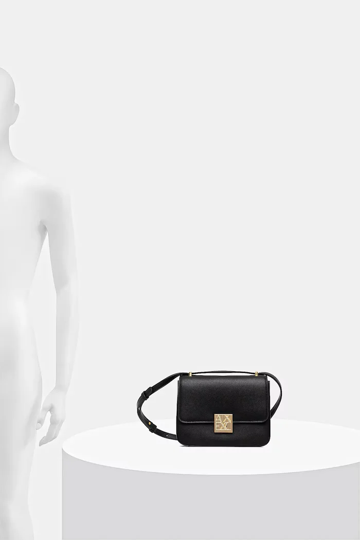 ARMANI EXCHANGE чанта дамска от имитация на кожа черна XW002169 AF19895