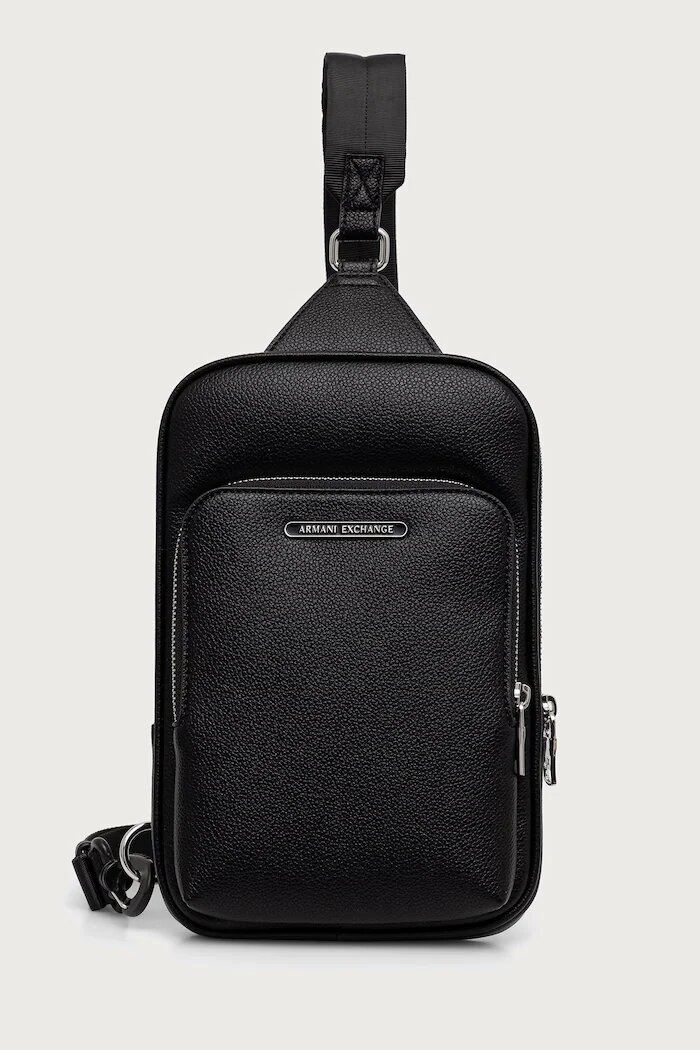 ARMANI EXCHANGE чанта през рамо мъжка от имитация на кожа черна XM000843 AF12134