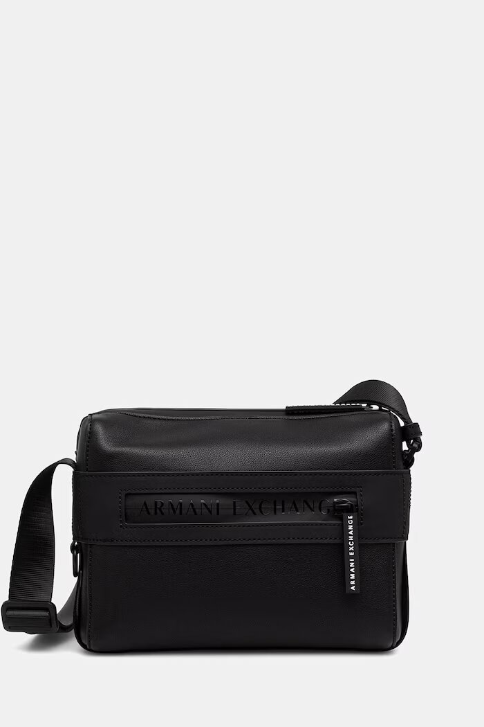 ARMANI EXCHANGE чанта през рамо мъжка от имитация на кожа черна XM003168 AF26679