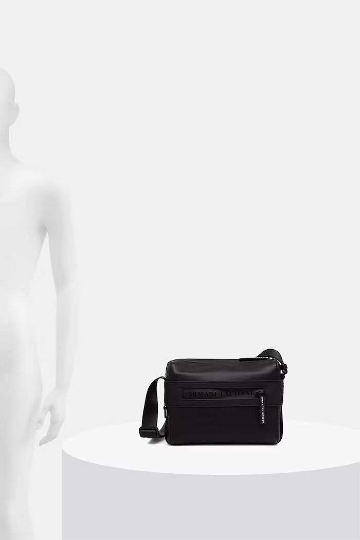 ARMANI EXCHANGE чанта през рамо мъжка от имитация на кожа черна XM003168 AF26679