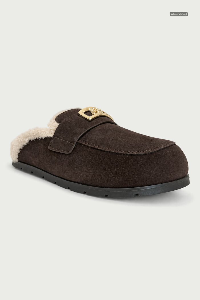ARMANI EXCHANGE чехли дамски от велур кафяви XW003096 AF27450 M6444
