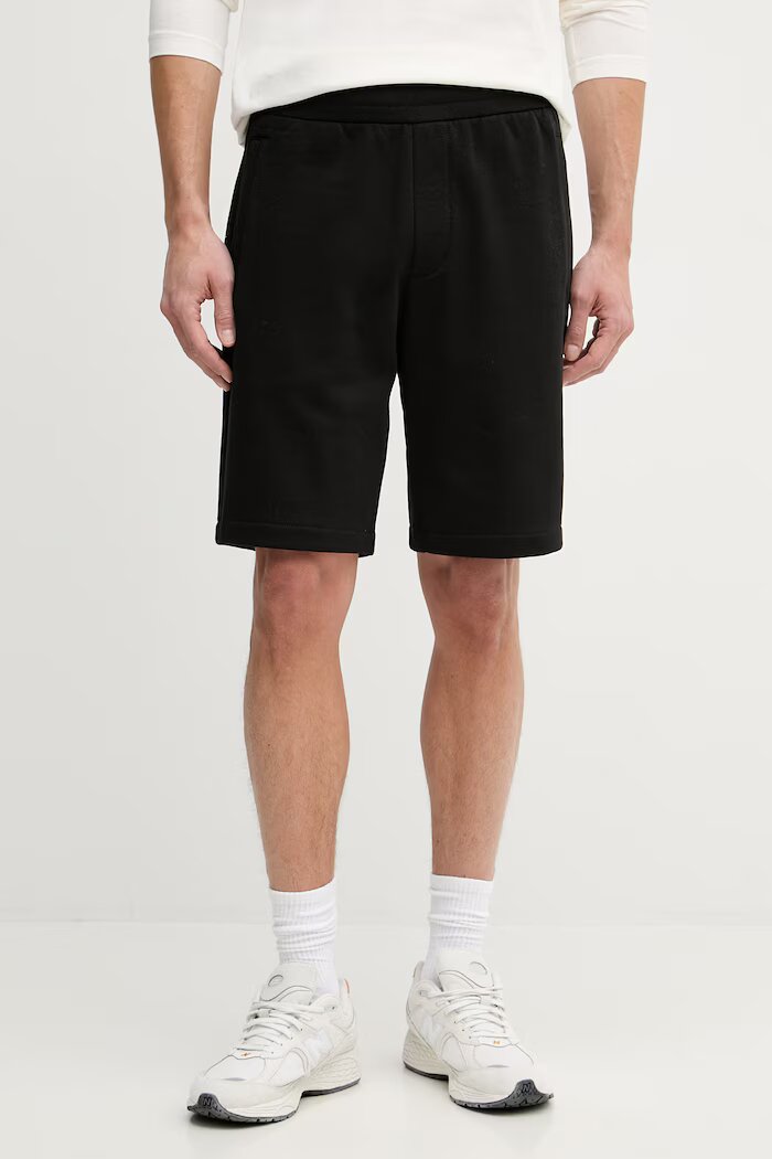 ARMANI EXCHANGE къс панталон мъжки от памук черен със стандартна талия XM002228 AF10830