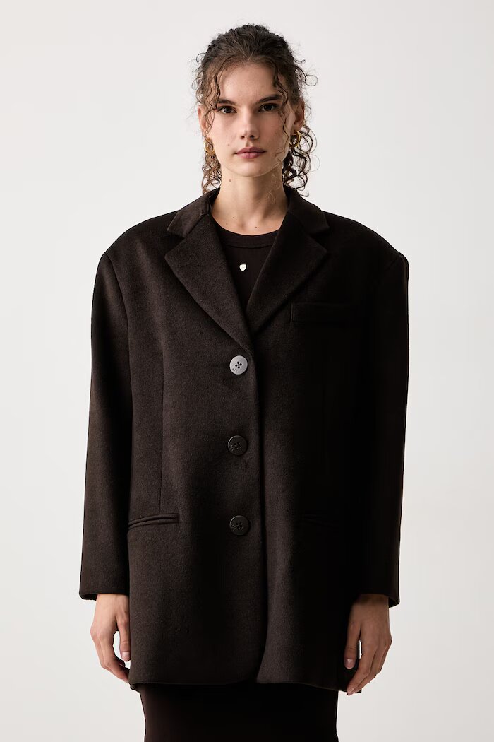 ARMANI EXCHANGE късо палто дамско с добавена вълна кафяво XW003139 AF26076