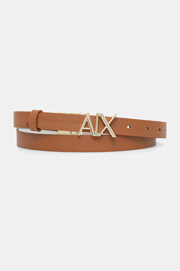 ARMANI EXCHANGE колан дамски от кожа кафяв XW002127