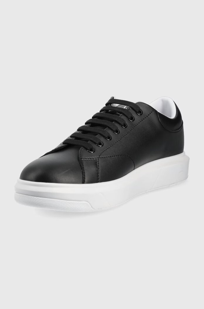 ARMANI EXCHANGE Кожени маратонки в черно XUX123 XV534 00002