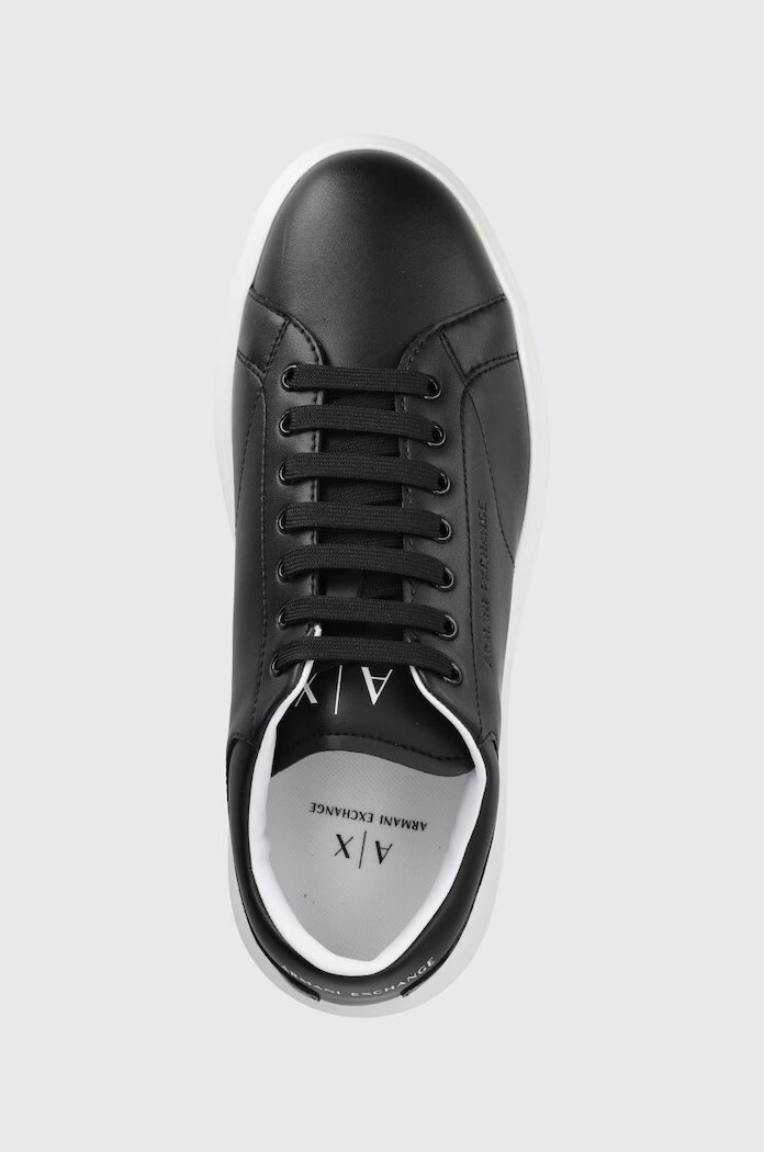 ARMANI EXCHANGE Кожени маратонки в черно XUX123 XV534 00002