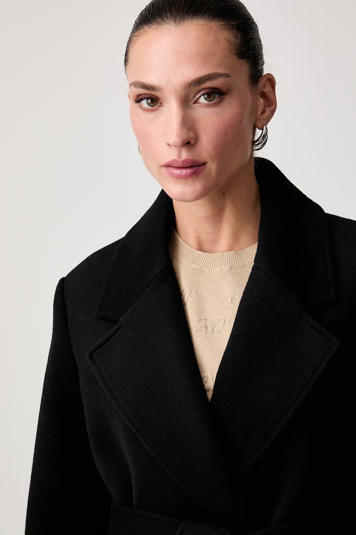 ARMANI EXCHANGE палто дамско с вълна черно XW001431 AF16206