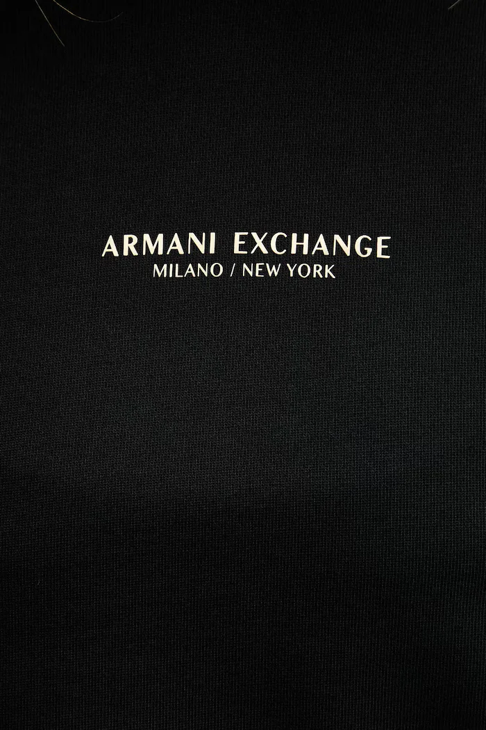 ARMANI EXCHANGE Памучен суичър в черно с принт XW001451 AF10830