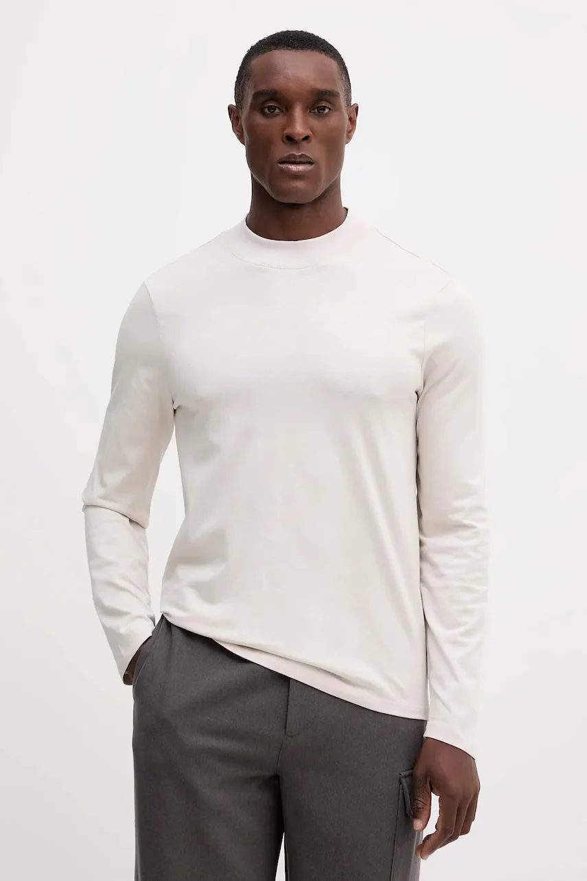 ARMANI EXCHANGE Памучна блуза с дълги ръкави
