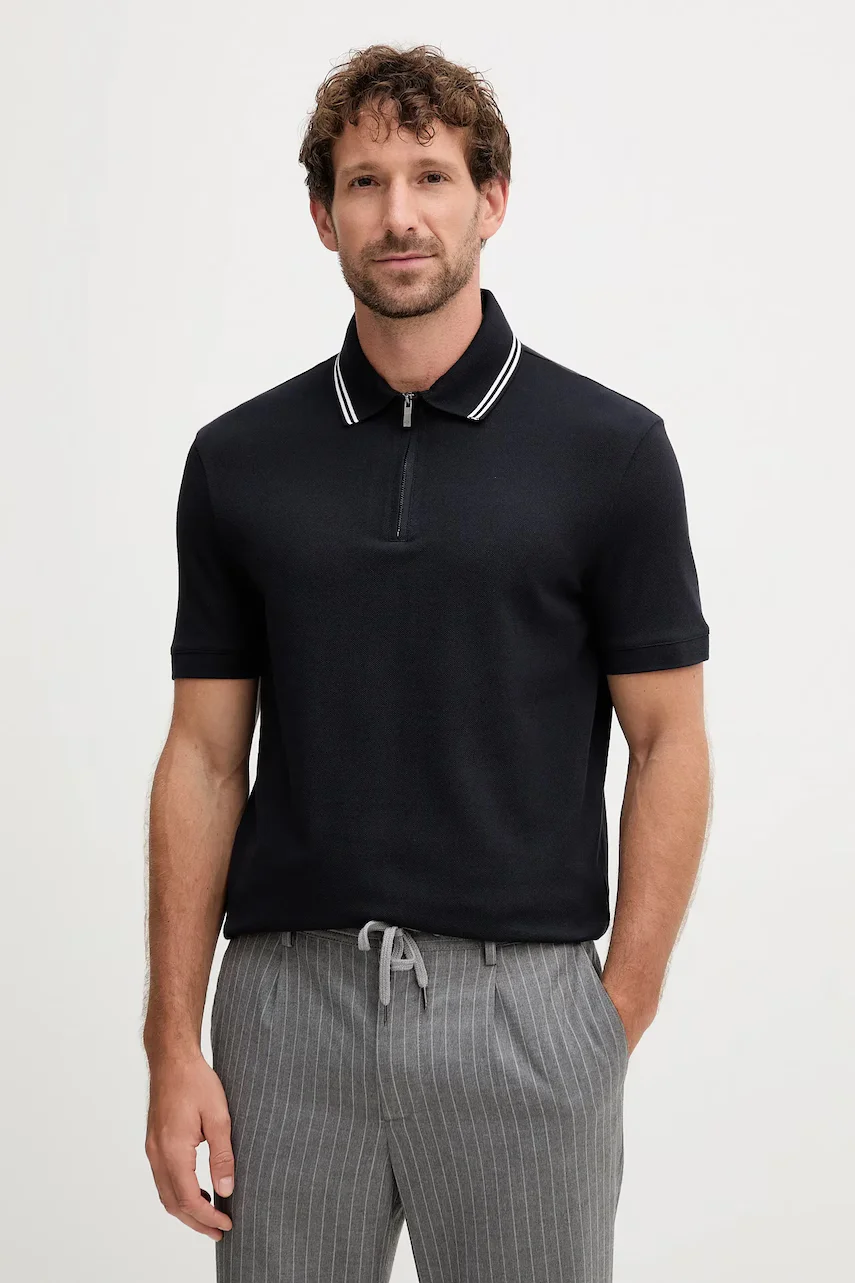 ARMANI EXCHANGE Памучна тениска с яка