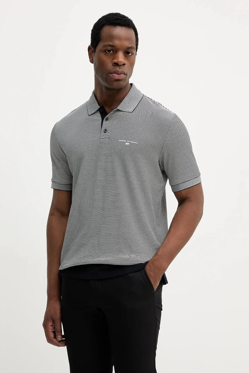 ARMANI EXCHANGE Памучна тениска с яка