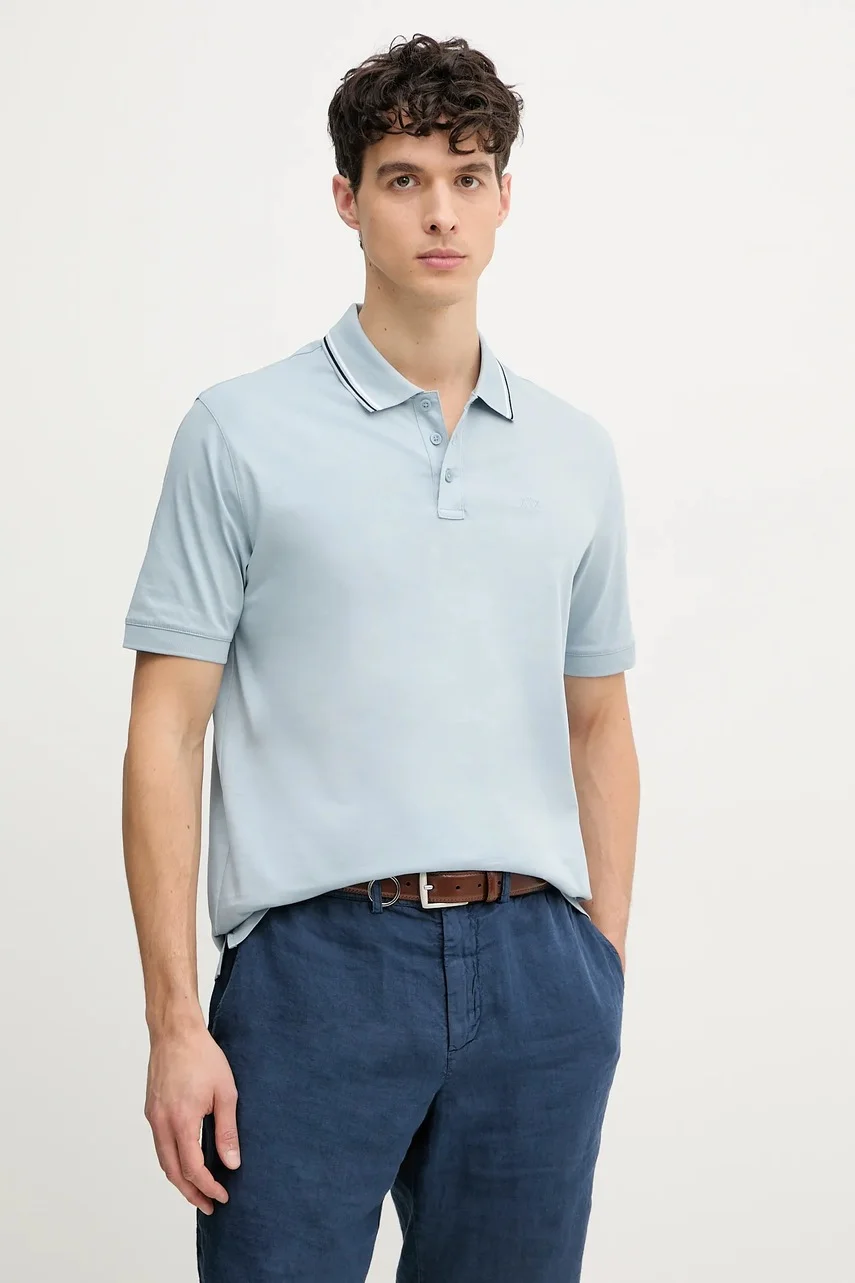 ARMANI EXCHANGE Памучна тениска с яка