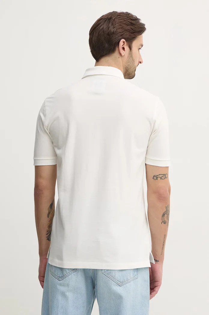 ARMANI EXCHANGE Памучна тениска с яка в бяло с изчистен дизайн XM000367 AF13022