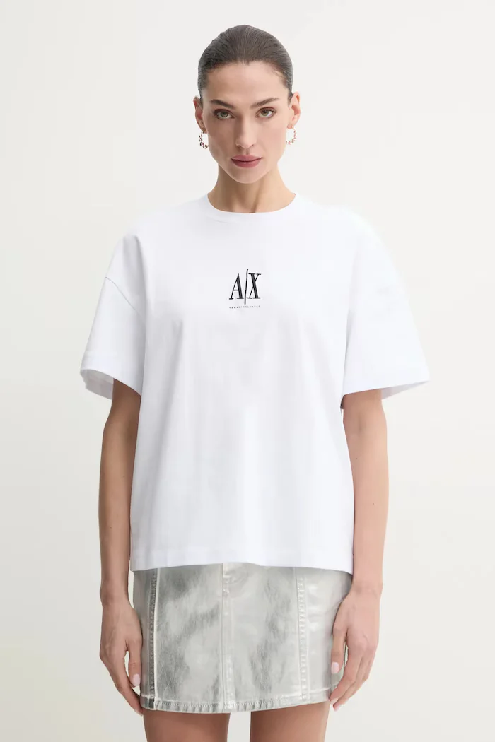 ARMANI EXCHANGE Памучна тениска в бяло XW001182 AF15085
