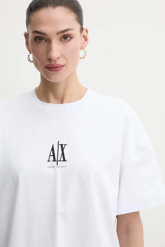 ARMANI EXCHANGE Памучна тениска в бяло XW001182 AF15085