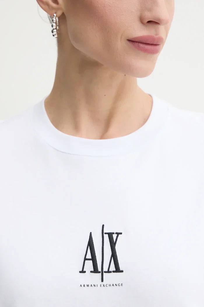 ARMANI EXCHANGE Памучна тениска в бяло XW001182 AF15085