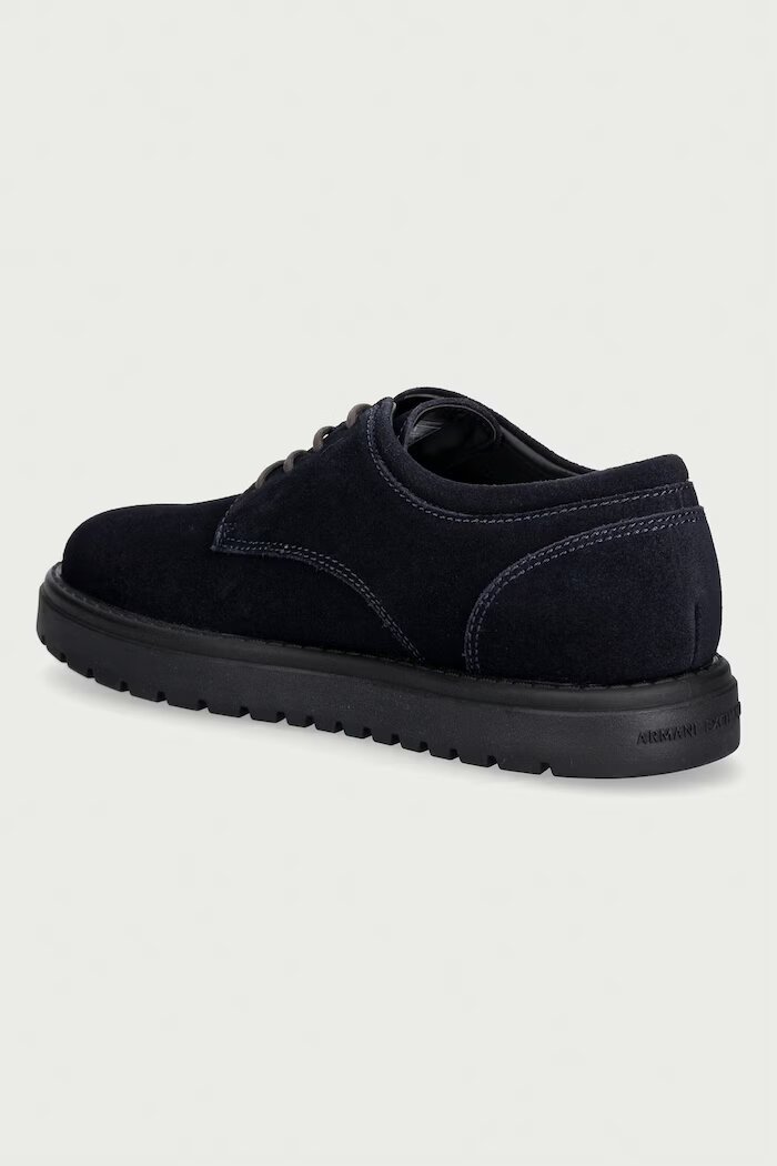 ARMANI EXCHANGE половинки обувки мъжки от велур тъмносини XM003604 AF19687 UB101