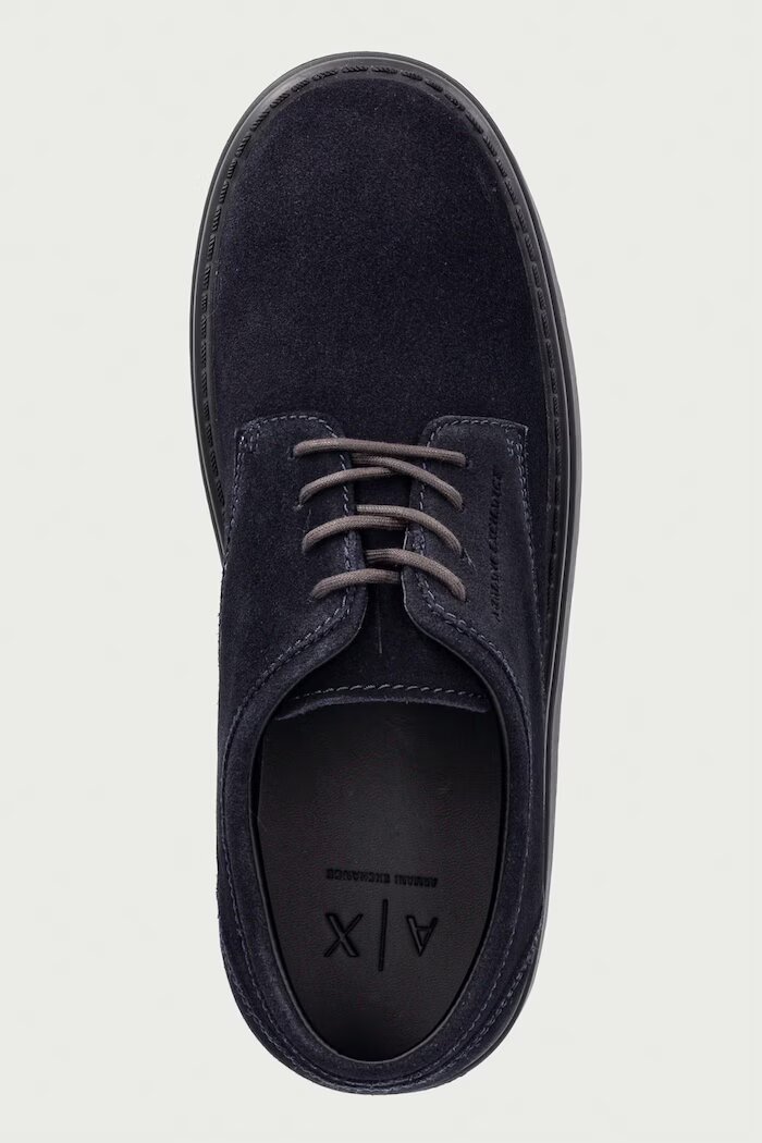 ARMANI EXCHANGE половинки обувки мъжки от велур тъмносини XM003604 AF19687 UB101