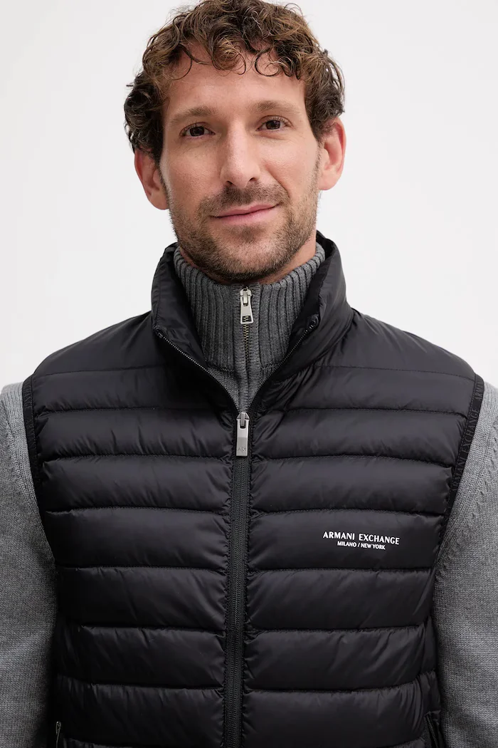 ARMANI EXCHANGE Пухен елек в черно зимен модел XM001576 AF16927
