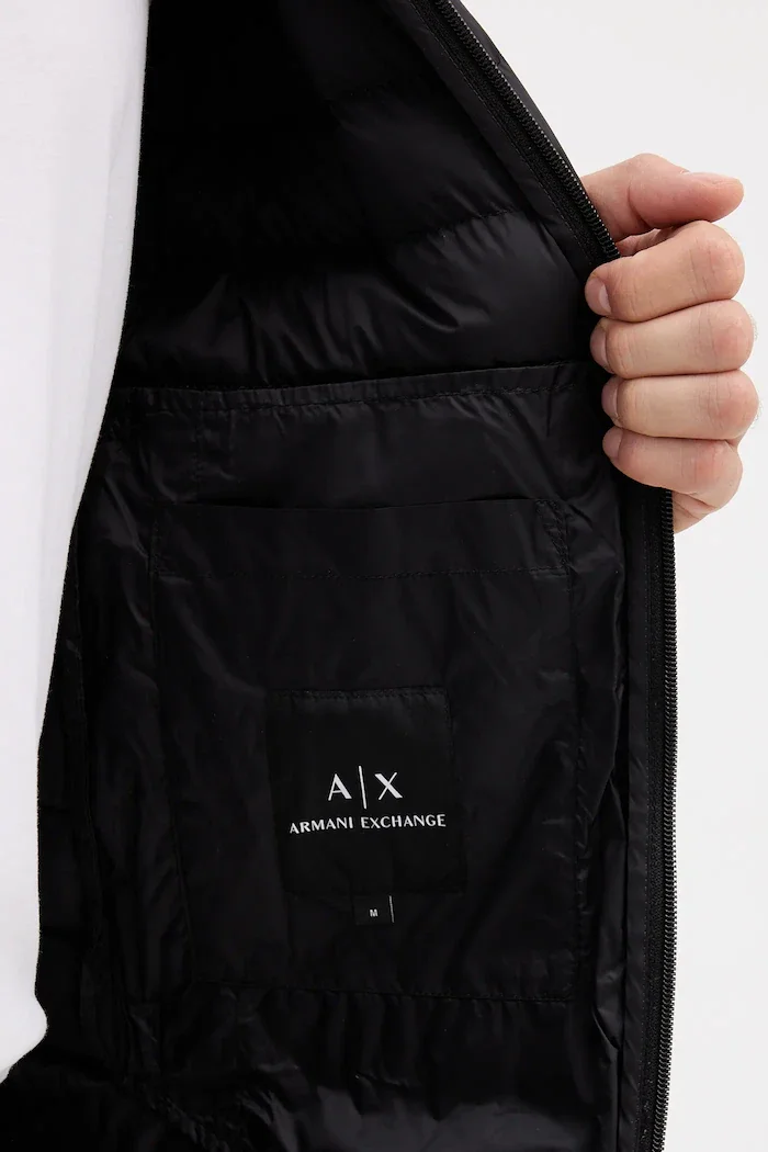 ARMANI EXCHANGE Пухено яке в черно преходен модел XM001577 AF16927