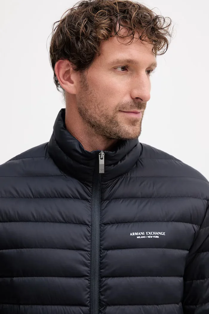 ARMANI EXCHANGE Пухено яке в черно преходен модел XM001919 AF16927