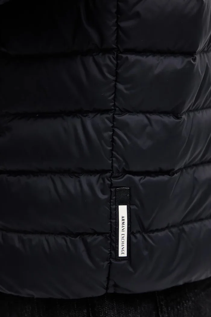 ARMANI EXCHANGE Пухено яке в черно преходен модел XM001919 AF16927