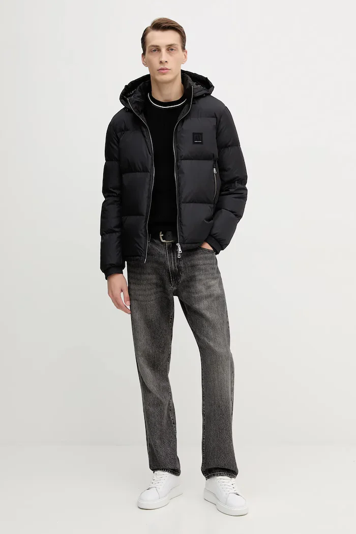 ARMANI EXCHANGE Пухено яке в черно зимен модел XM000348 AF12286
