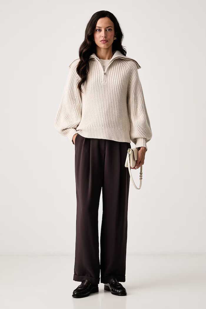 ARMANI EXCHANGE пуловер дамски с вълна бежов XW002889 AF16604