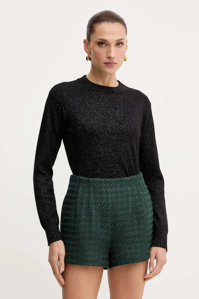 ARMANI EXCHANGE Пуловер с вълна в черно от лека материя XW001164 AF16181