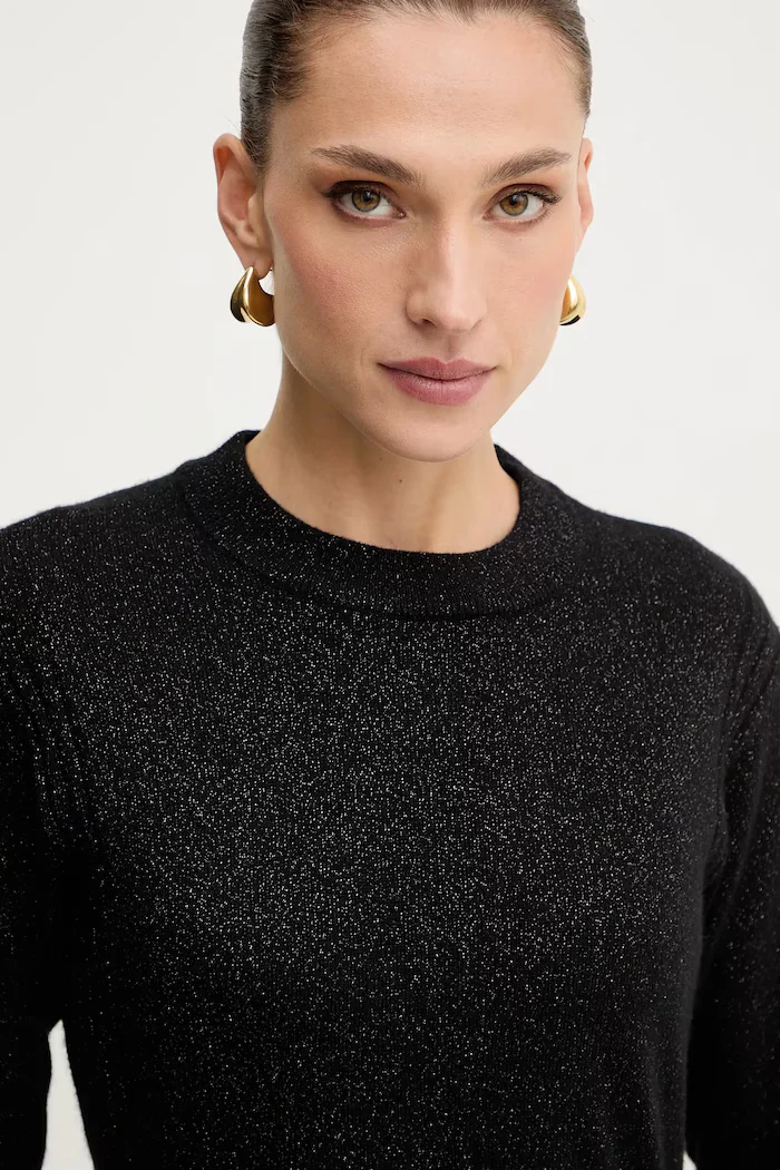 ARMANI EXCHANGE Пуловер с вълна в черно от лека материя XW001164 AF16181