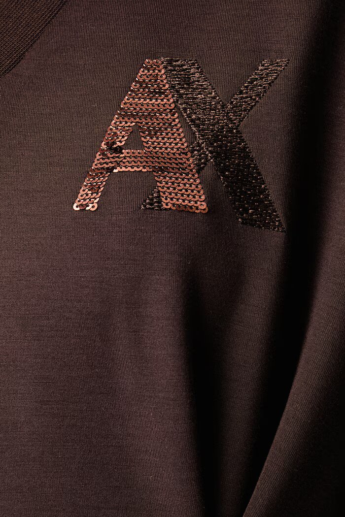 ARMANI EXCHANGE разкроена рокля с вискоза кафява XW002398 AF13397