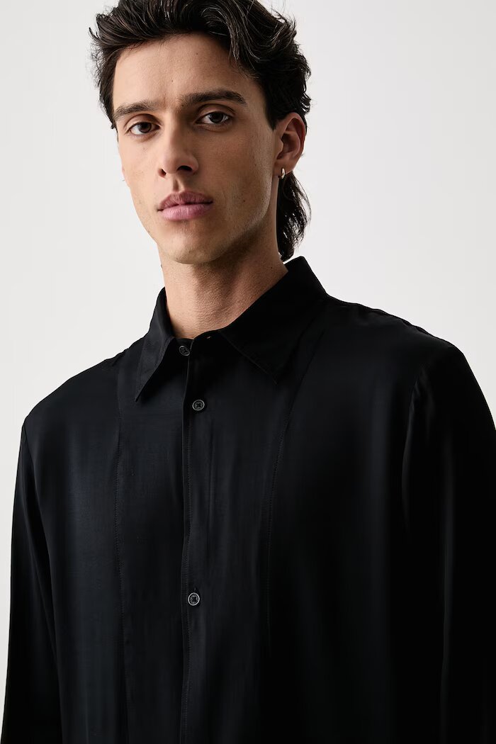 ARMANI EXCHANGE риза мъжка от вискоза тъмносиня XM003006 AF13235