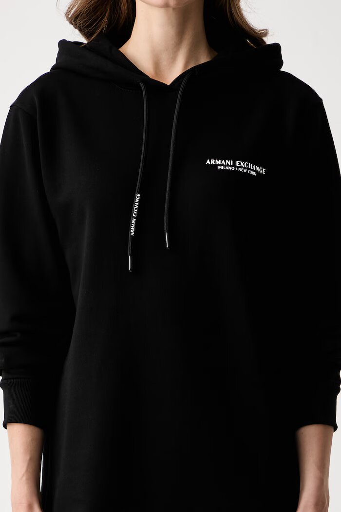 ARMANI EXCHANGE рокля от памук черна XW001453 AF10830