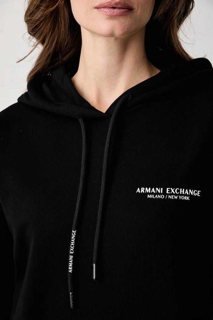 ARMANI EXCHANGE рокля от памук черна XW001453 AF10830