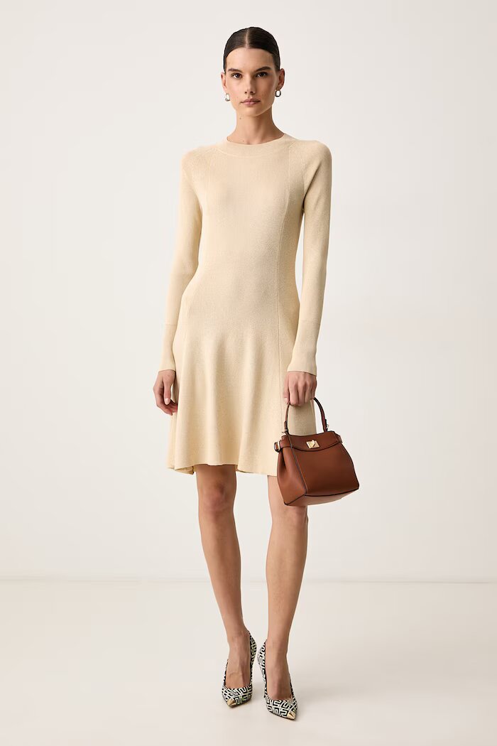 ARMANI EXCHANGE рокля с вискоза бежова XW002898 AF26001