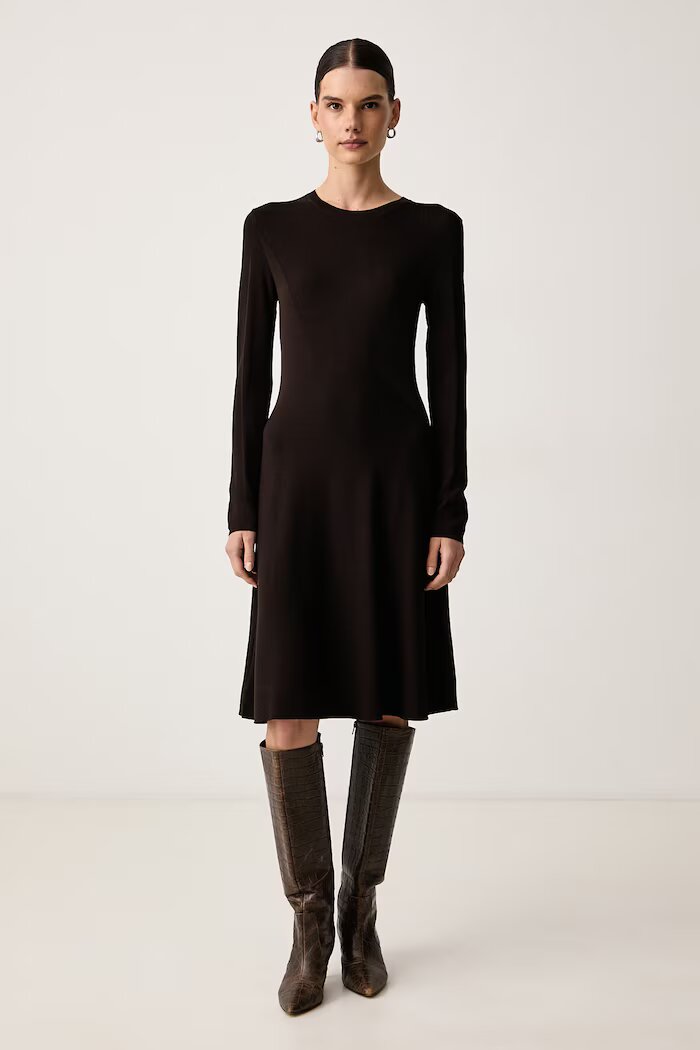 ARMANI EXCHANGE рокля с вискоза кафява XW003264 AF10352