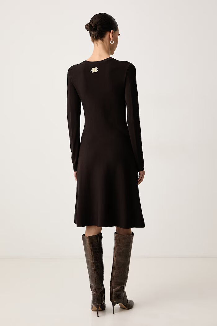 ARMANI EXCHANGE рокля с вискоза кафява XW003264 AF10352