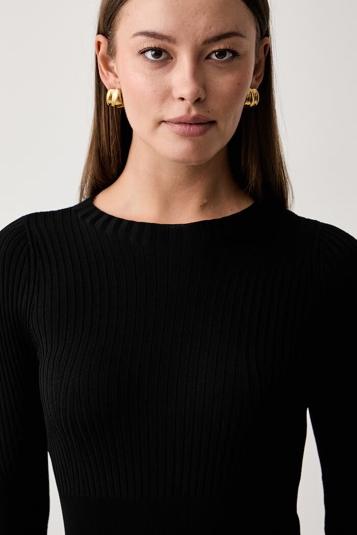 ARMANI EXCHANGE рокля тип пуловер с вискоза черна XW002628 AF10352