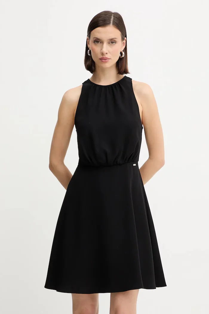 ARMANI EXCHANGE Рокля в черно къса разкроена XW001248 AF16151