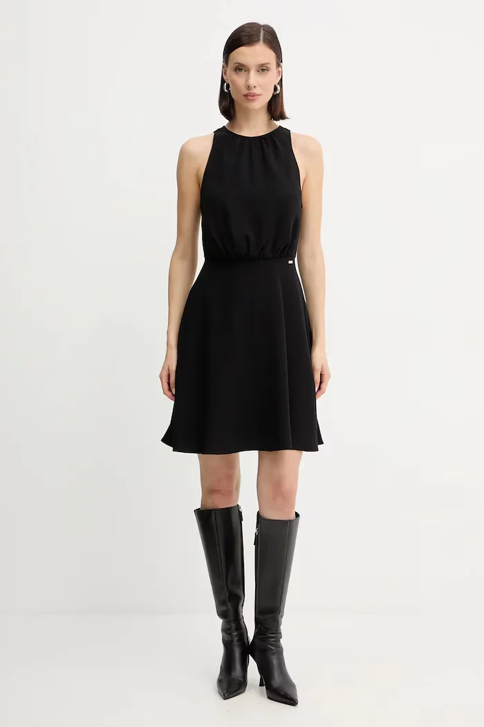 ARMANI EXCHANGE Рокля в черно къса разкроена XW001248 AF16151
