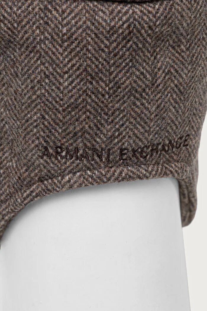 ARMANI EXCHANGE шапка с козирка дамска от вълнена материя кафява XW003044 AF26075