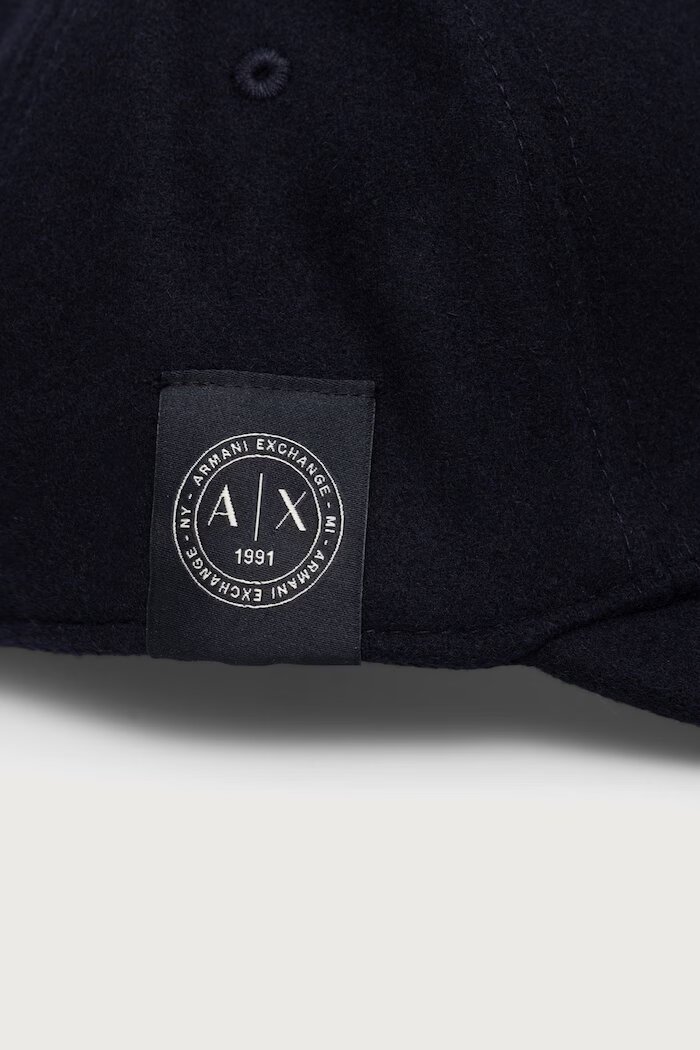 ARMANI EXCHANGE шапка с козирка мъжка от вълнена материя тъмносиня XM003202 AF27251