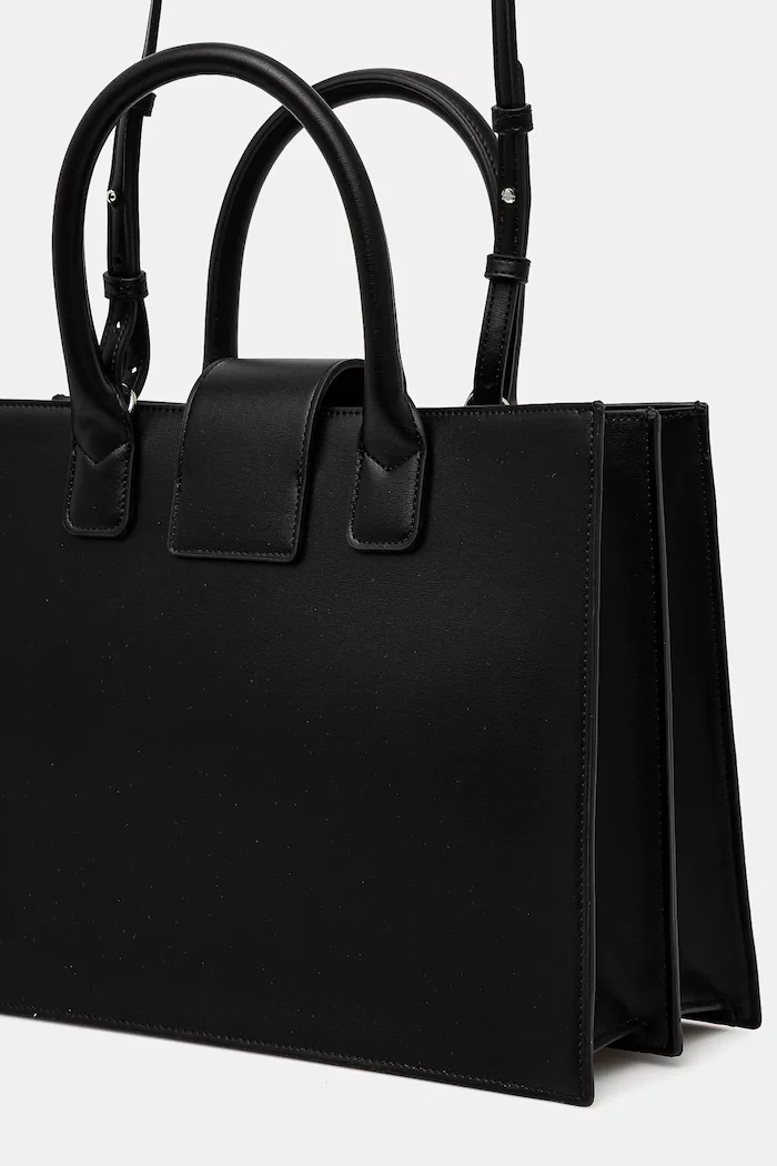 ARMANI EXCHANGE шопинг чанта дамска от имитация на кожа черна XW000305 AF12039