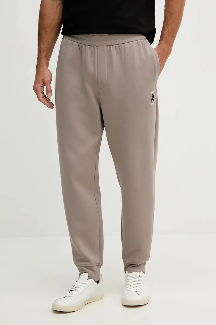 ARMANI EXCHANGE Спортен панталон мъжки в бежово с изчистен дизайн XM001778 AF10818