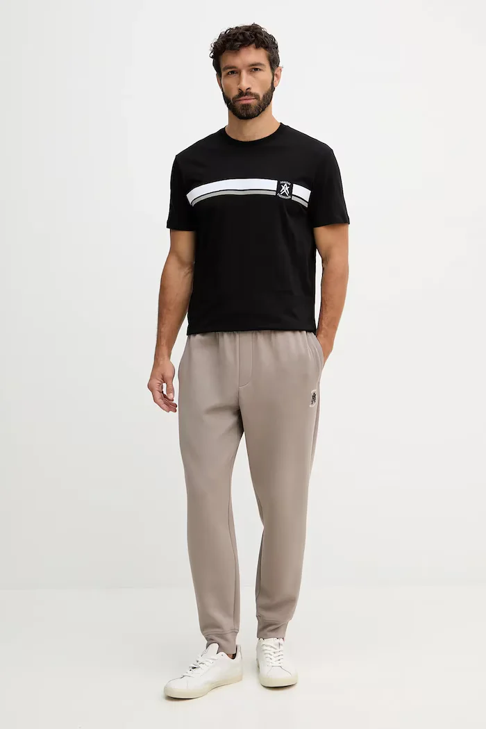 ARMANI EXCHANGE Спортен панталон мъжки в бежово с изчистен дизайн XM001778 AF10818