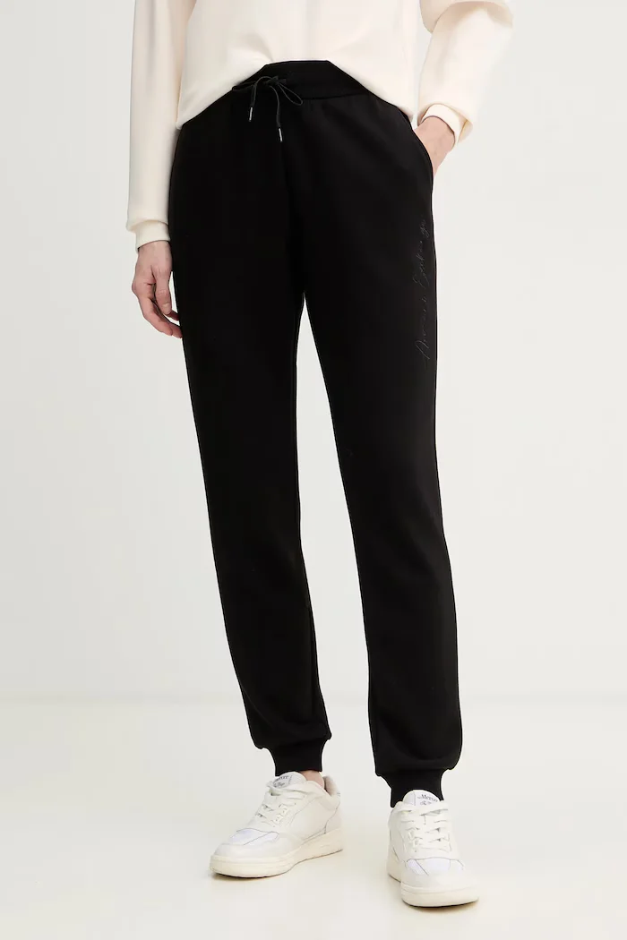 ARMANI EXCHANGE Спортен панталон в черно с изчистен дизайн XW000837 AF13397